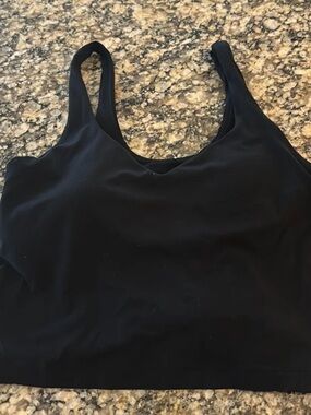 lululemon athletica Black V-Neck Cropped Tank